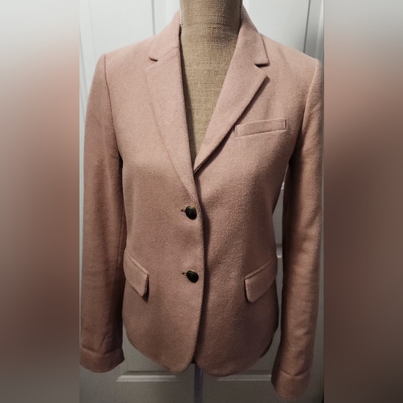 Gap Pink Herringbone The Academy Blazer Size 8 - Picture 2 of 10